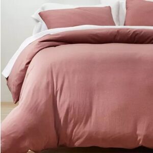King Jersey Duvet Cover & Sham Set Rose - Casaluna
